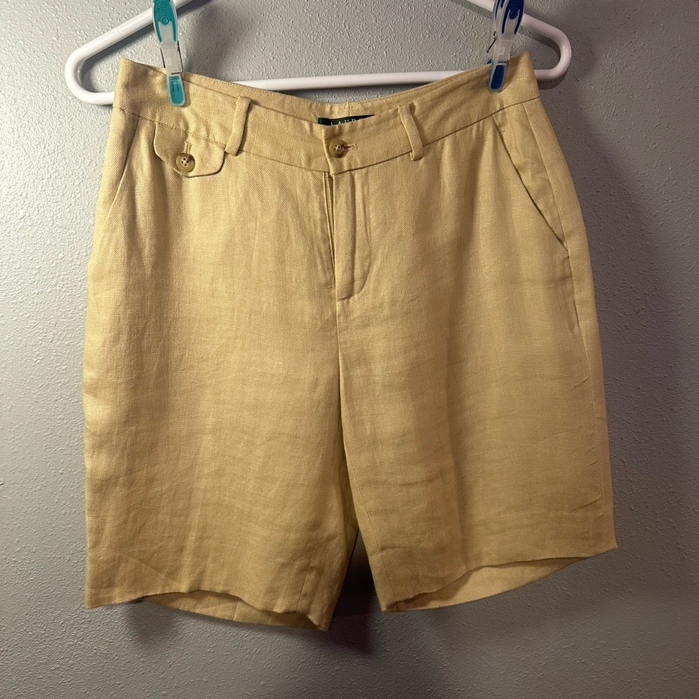 Linen shorts womens size 2p very nice!